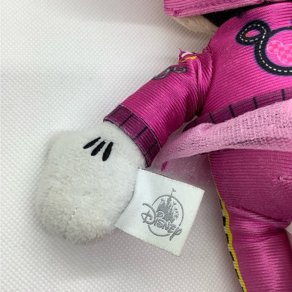 Disney Store Minnie Mouse in Pink Racing Suit Stuffed Animal Plush - Picture 4 of 6